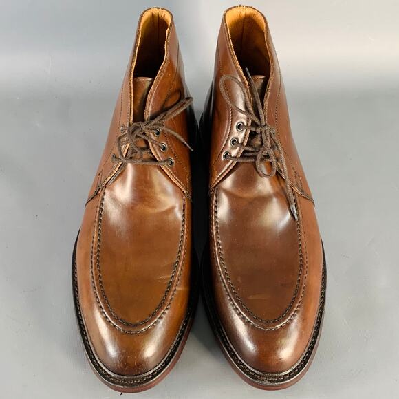 RALPH LAUREN Size 10.5 Gifford Brown Cordovan Leather Lace-Up Ankle Boots main image 10